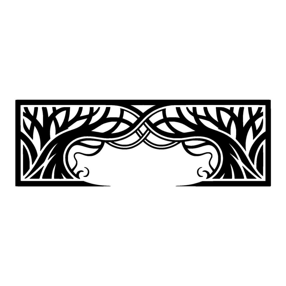 Intricate Branch Border, Elegant, Vintage Motif vector