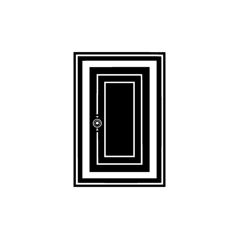 Minimalist Black White Portal, Abstract Depth vector