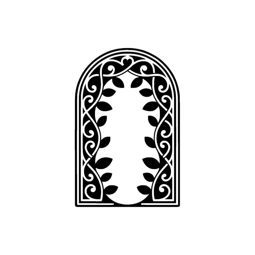 Intricate Archway, Ornamental Frame, Vintage vector