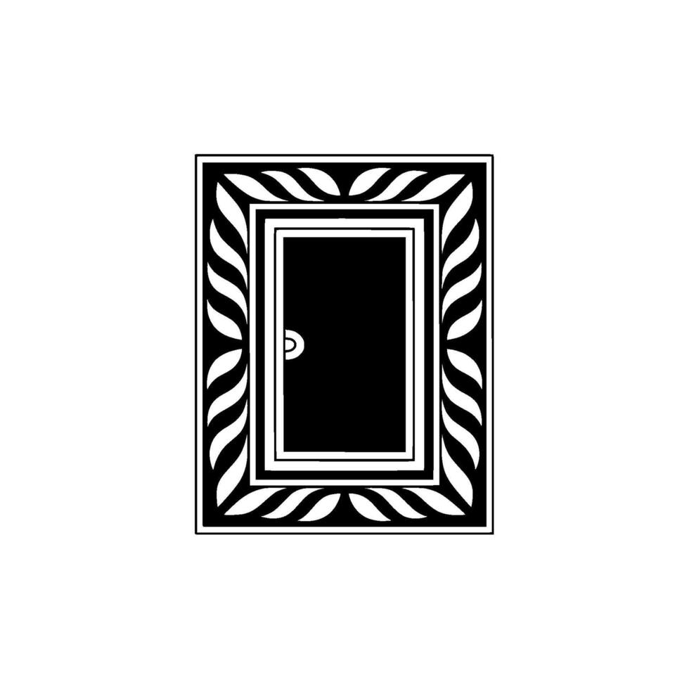 Geometric Portal, Black White Minimalism vector