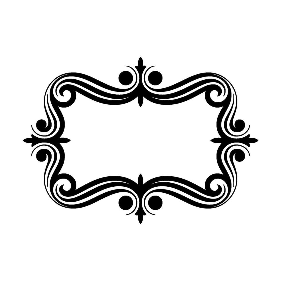 Elegant Ornate Frame, Vintage, Decorative Border - Swirls vector