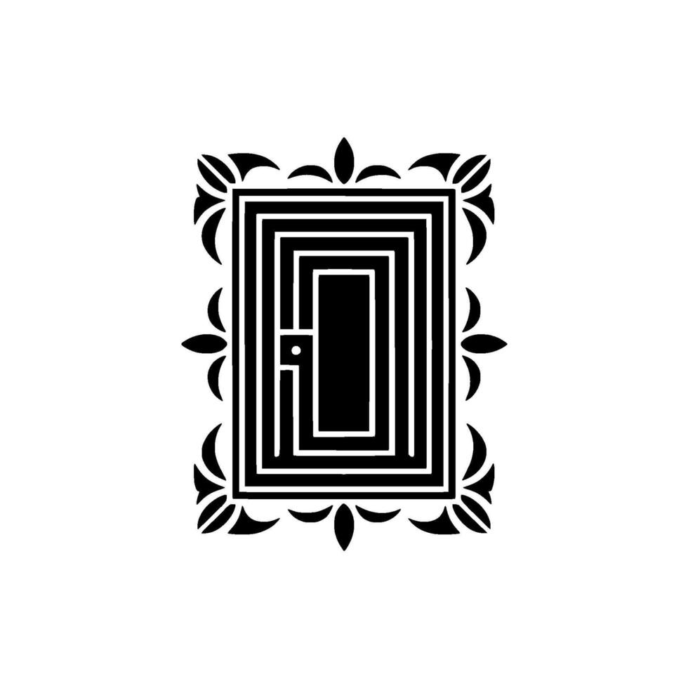 Art Deco Frame, Geometric Elegance, Vintage Motif vector