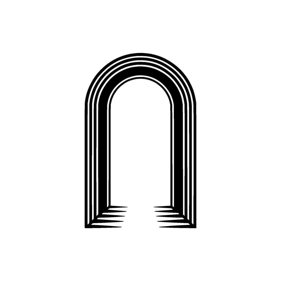 Geometric Archway, Minimalist, Abstract Portal vector