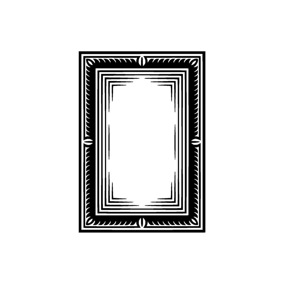 Vintage Frame, Elegant Border, Minimalist, Blank Canvas vector