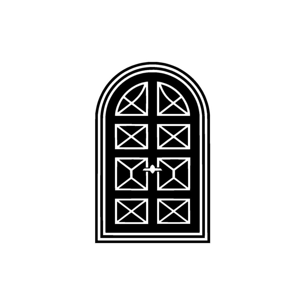 Gothic Arch Window, Minimalist vector