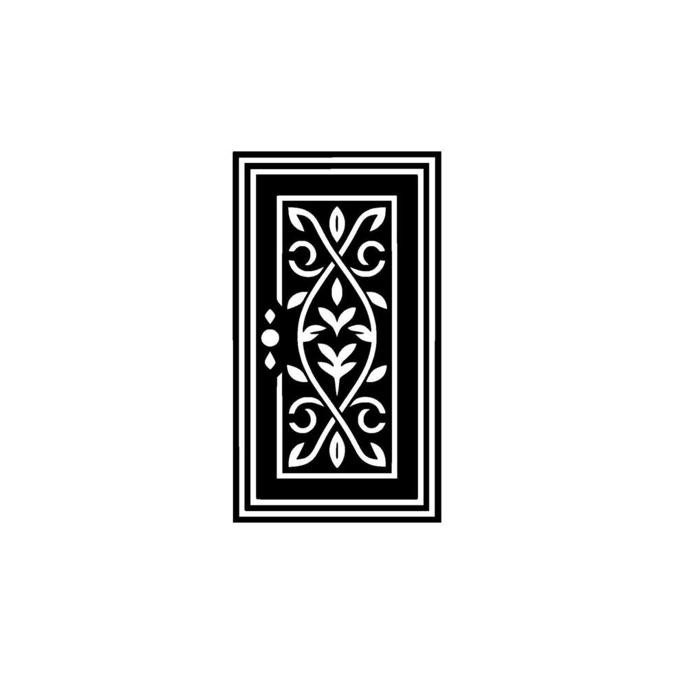 Elegant Botanical Monogram, Vintage Style vector