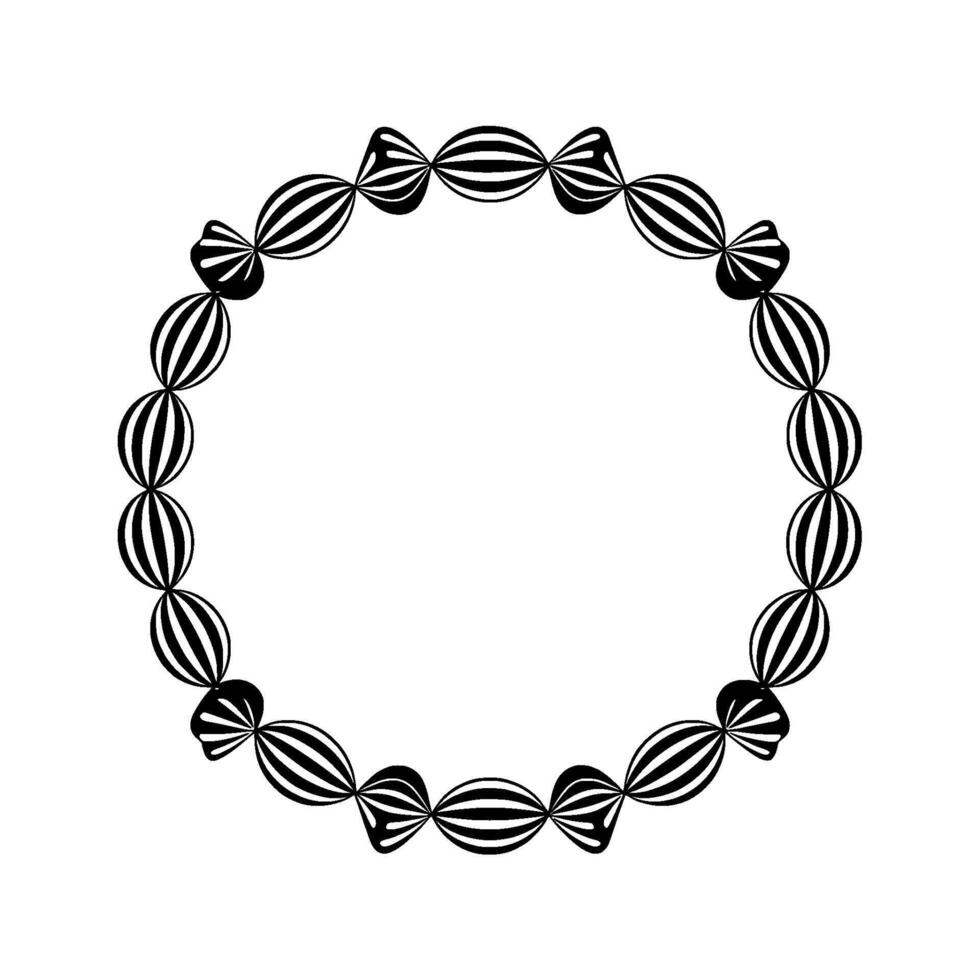 Geometric Ribbon Frame, Minimalist vector