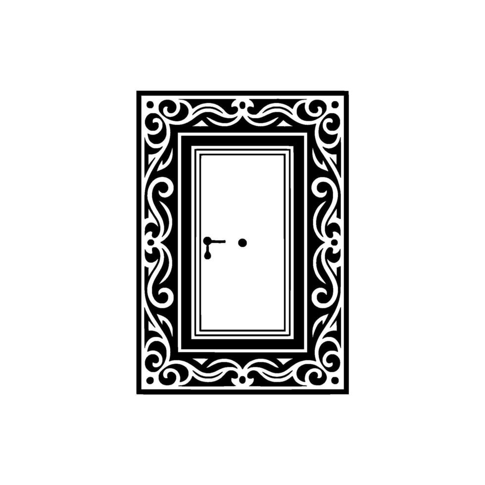 Elegant Vintage Frame, Subtle Reflection, Decorative Border vector