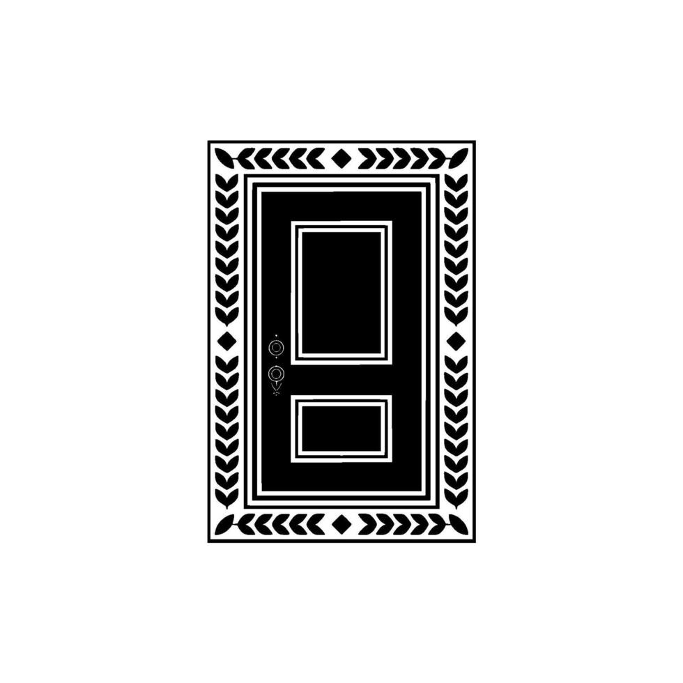 Geometric Doorway, Mysterious Portal, Stylized Entrance vector