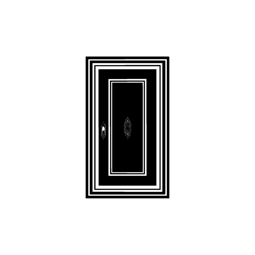 Elegant Black Door, Minimalist, Subtle Texture vector
