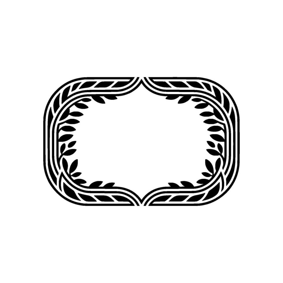 Elegant Oval Frame, Art Deco Botanical Ornamentation vector