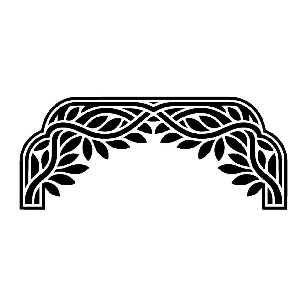 Intricate Vine Arch - Gothic Botanical Ornamentation vector