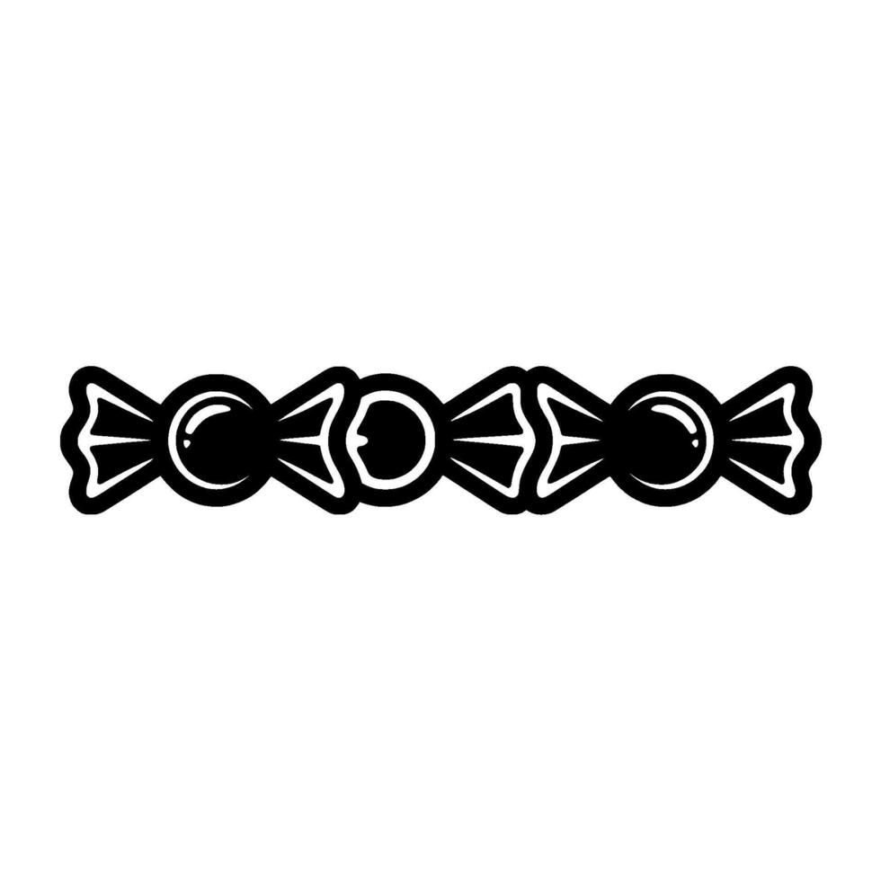 Stylized Crescent Moon Border, Geometric vector
