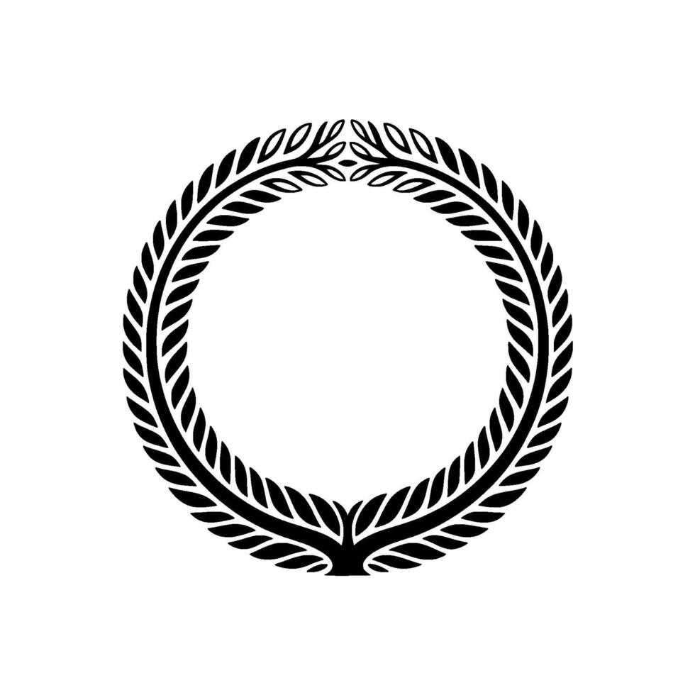 Elegant Laurel Wreath, Vintage, Celebration Emblem, Floral vector