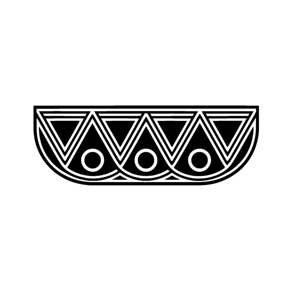 Geometric Deco Emblem - Stylized Triangle Motif vector