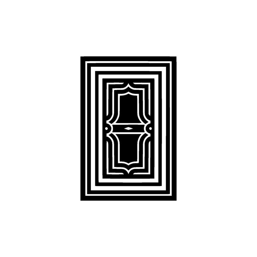 Geometric Window, Intricate, Minimalist Aesthetic vector