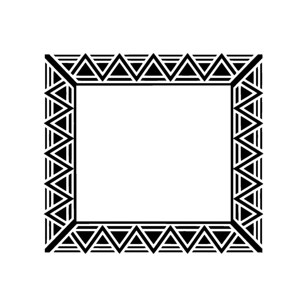 Geometric Deco Frame, Minimalist, Black White, Pattern vector