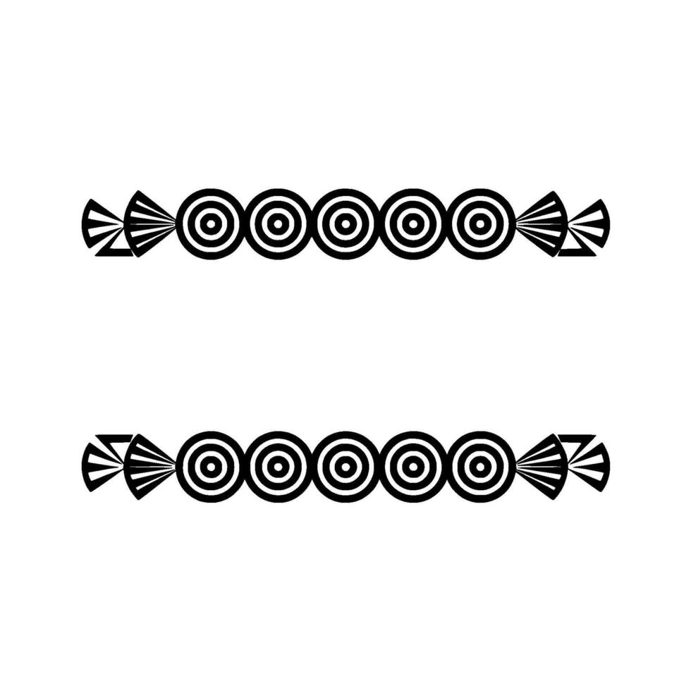 Geometric Tribal Border, Stylized Circular Motif vector