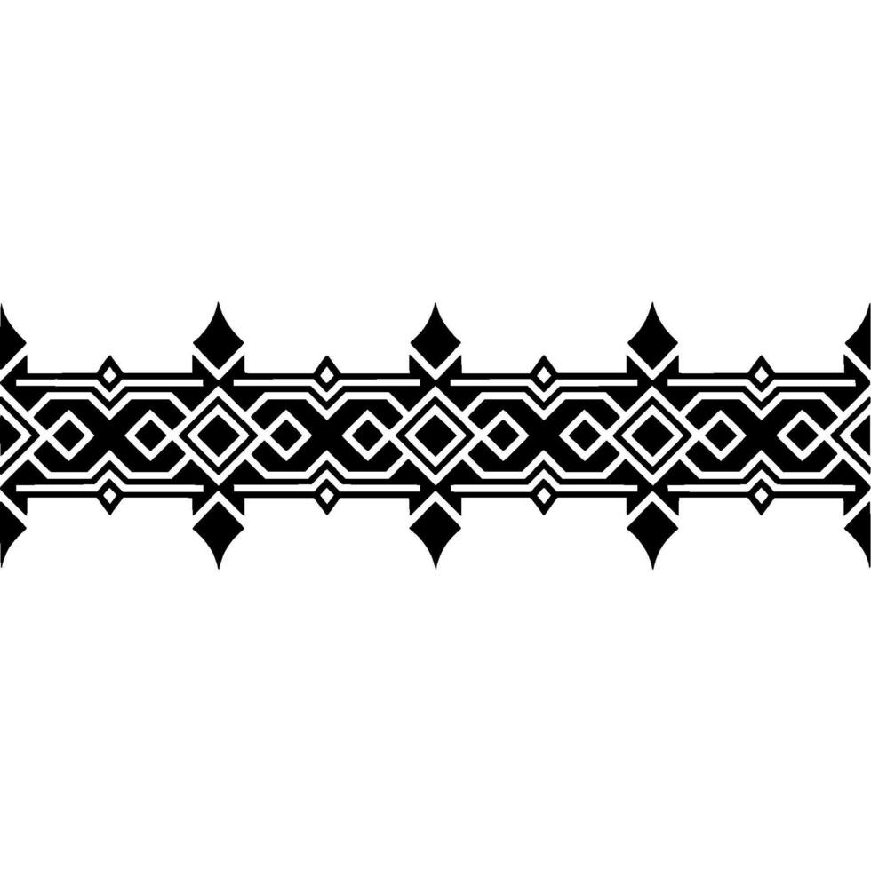 Geometric Deco Border, Intricate Pattern, Vintage vector