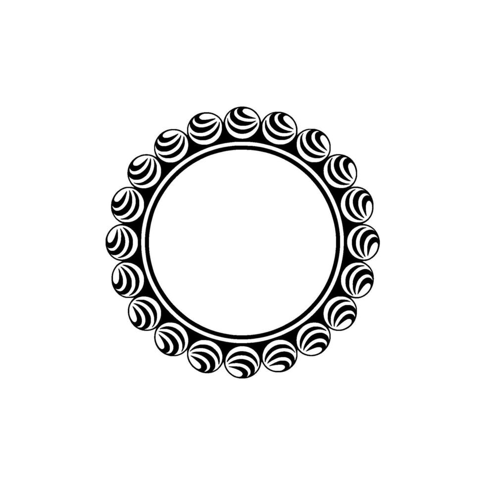 Circular Tribal Ornament, Elegant Border vector