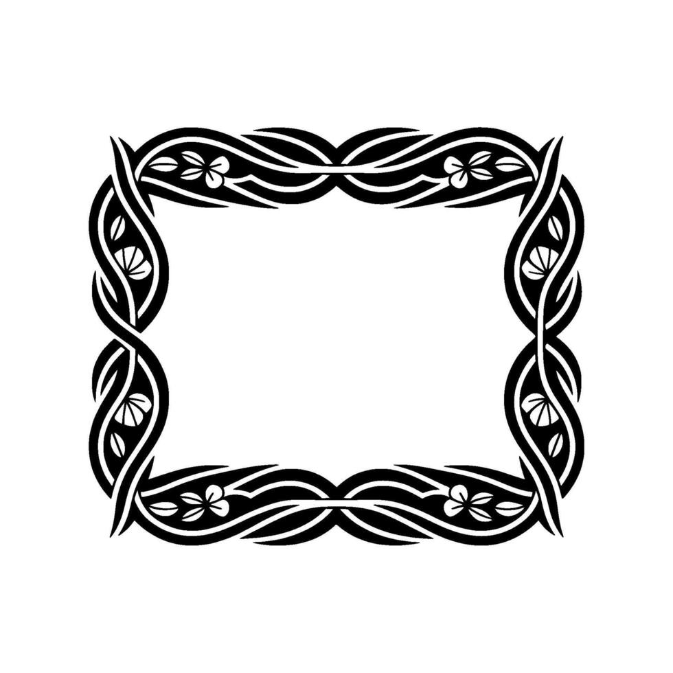 Intricate Tribal Frame, Elegant Border, Pattern vector