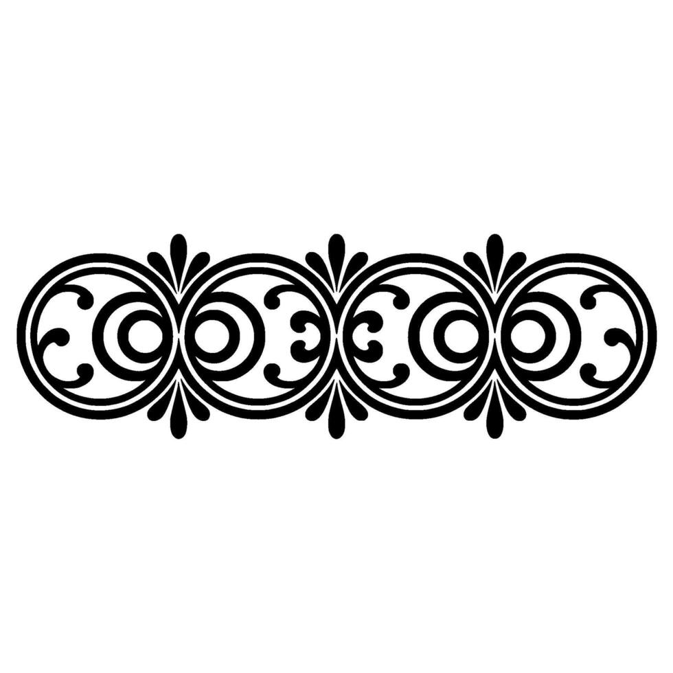 Elegant Vintage Scroll Border, Decorative Element, Ornament vector