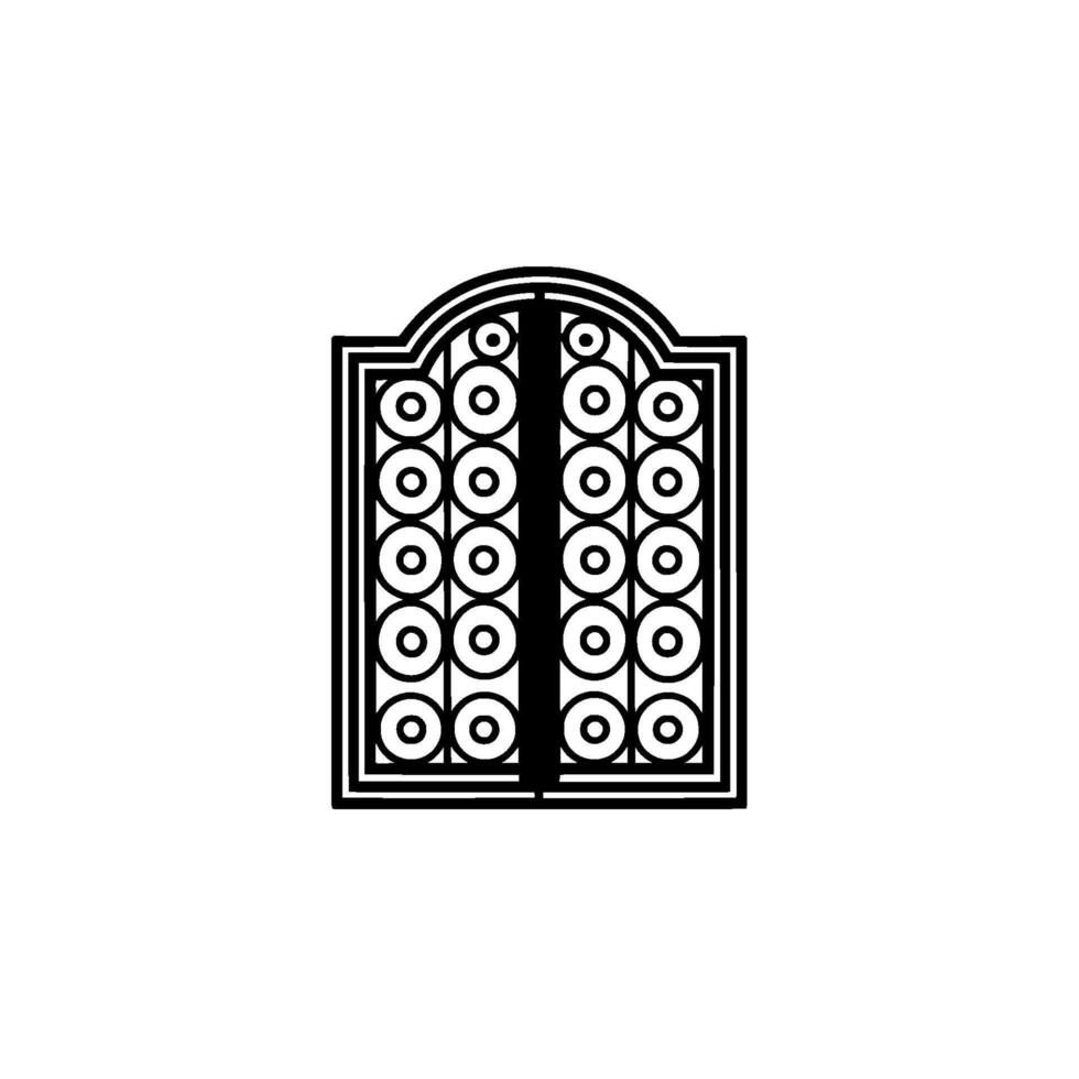 Geometric Window, Vintage Charm, Minimalist vector
