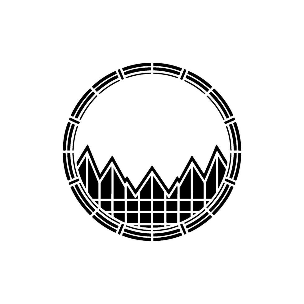 Geometric Mountain Emblem, Minimalist Exploration vector