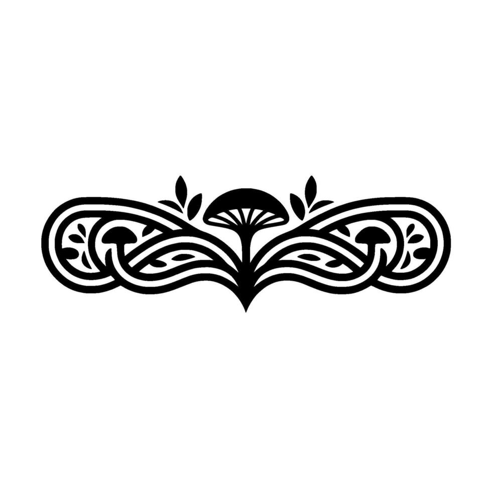 Intricate Floral Ornament, Vintage Style Border Element vector