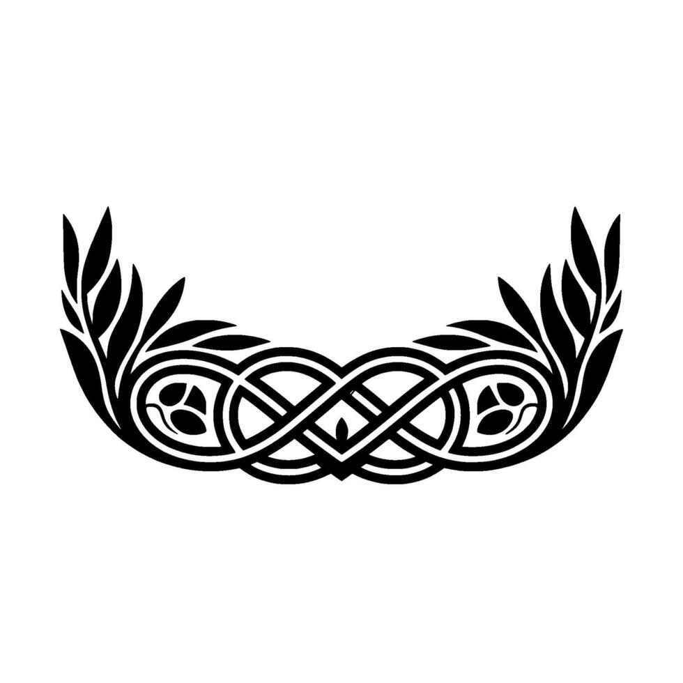 Intricate Celtic Laurel Wreath, Symbolic vector