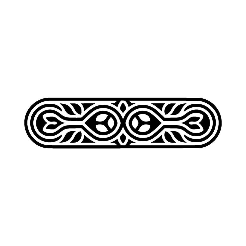 Intricate Black Ornamental Border, Vintage Element, Decorative vector