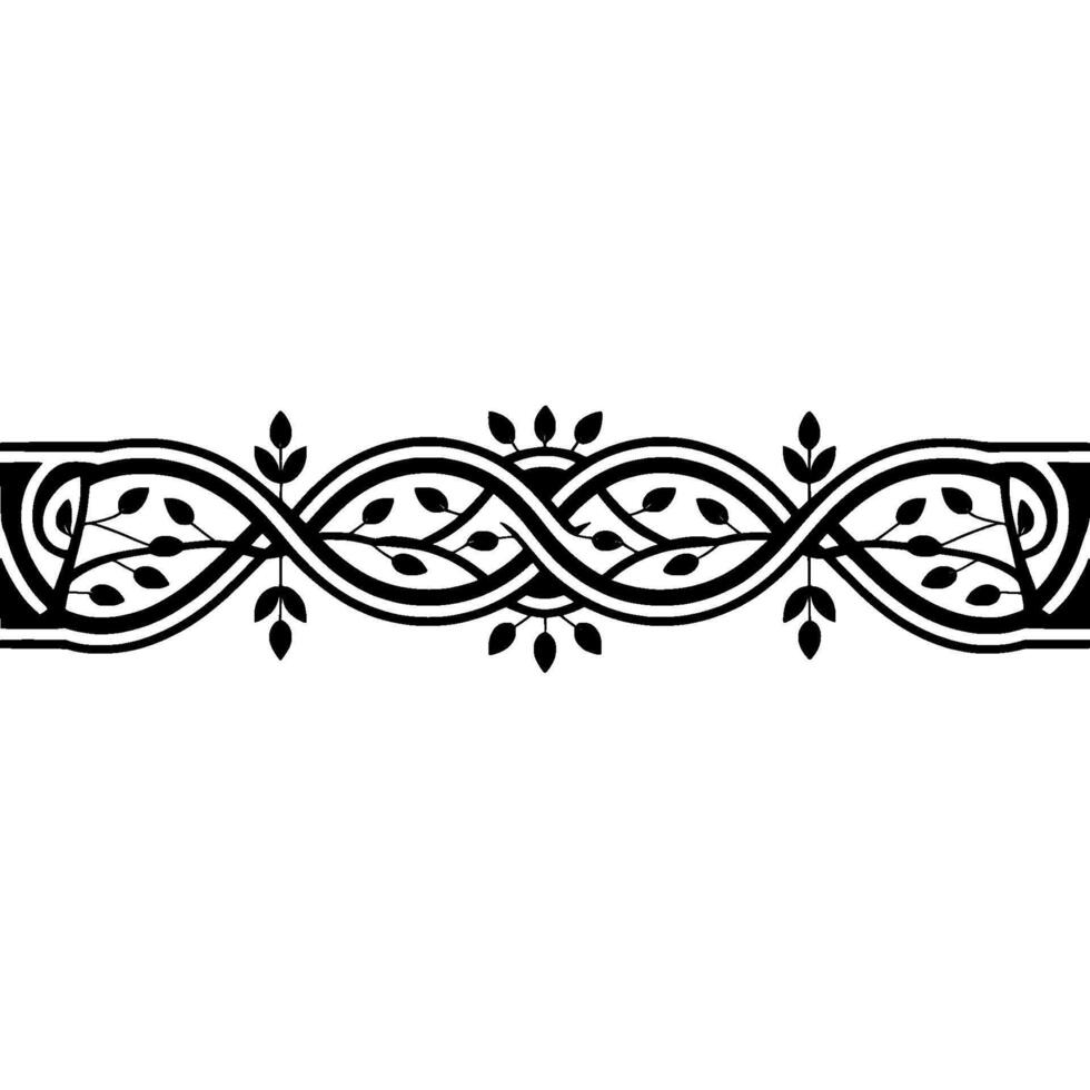 Elegant Vine Border, Vintage Decorative Element, Floral vector