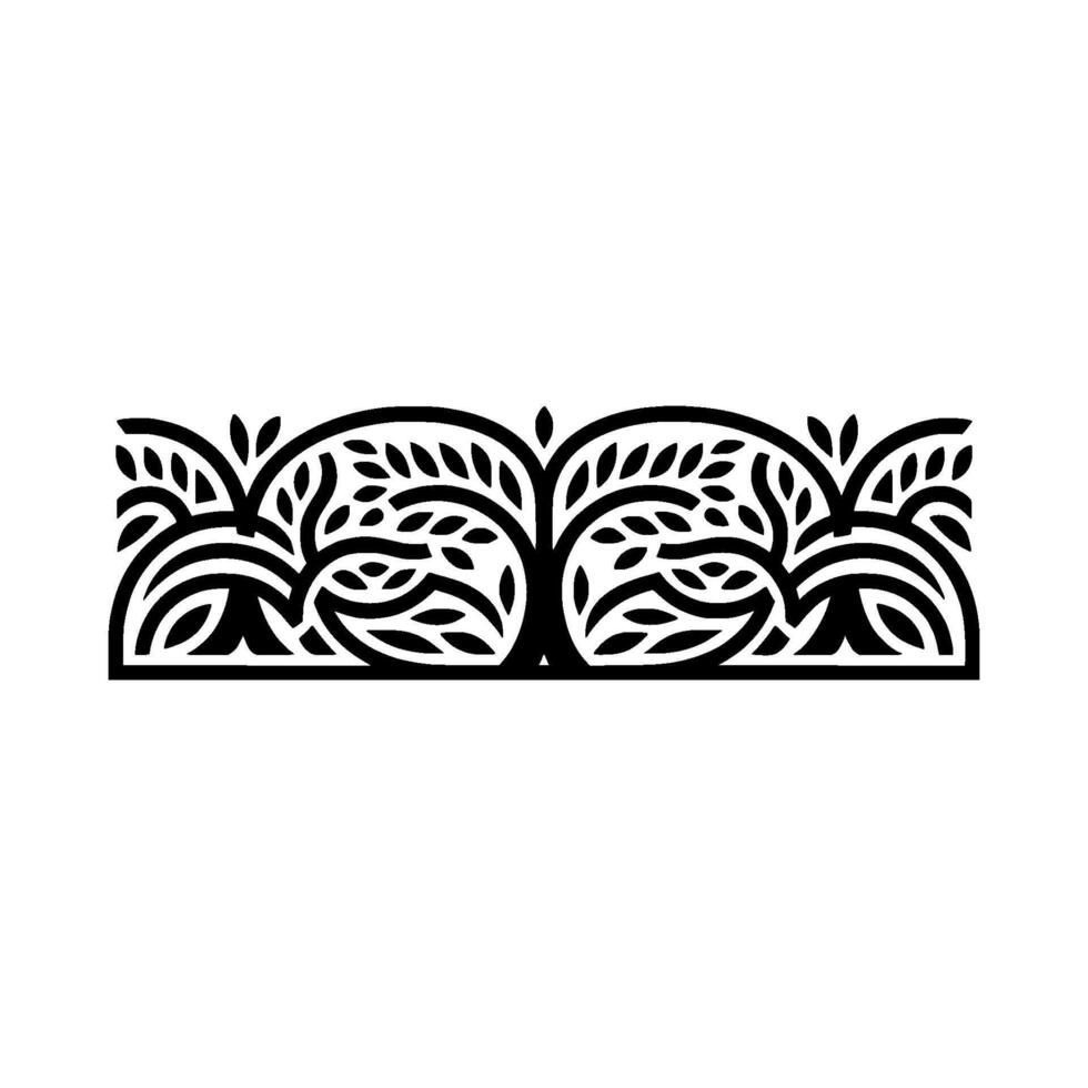 Elegant Botanical Border, Minimalist, Branch vector