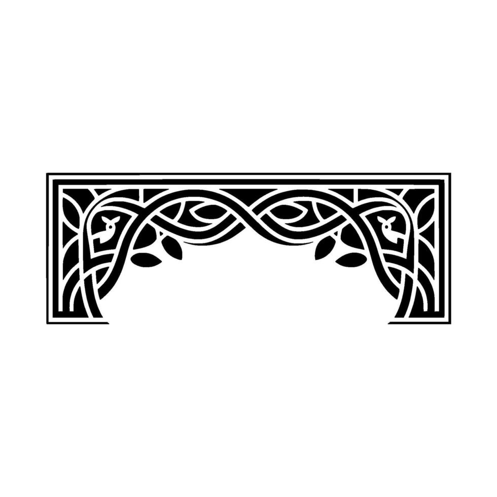 Intricate Celtic Arch, Vintage Ornamentation, Decorative Border vector