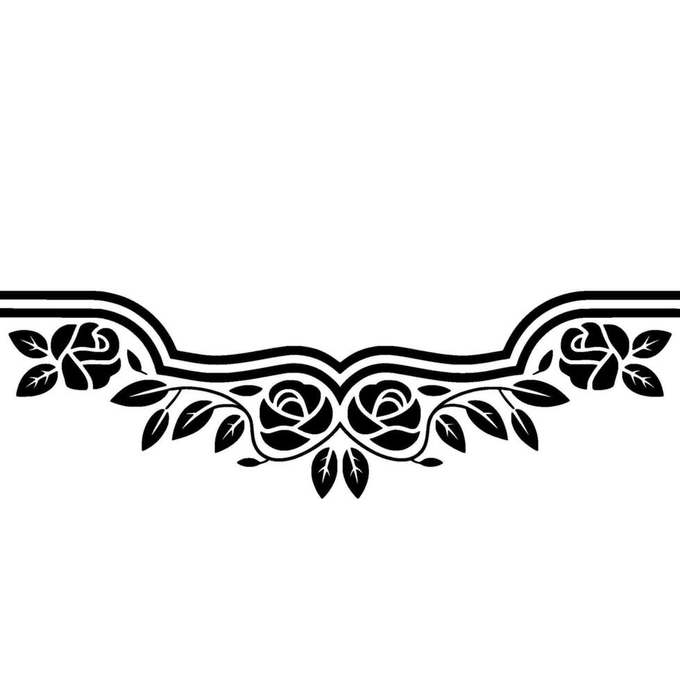Elegant Floral Border, Vintage, Decorative Element, - Rose, Frame vector