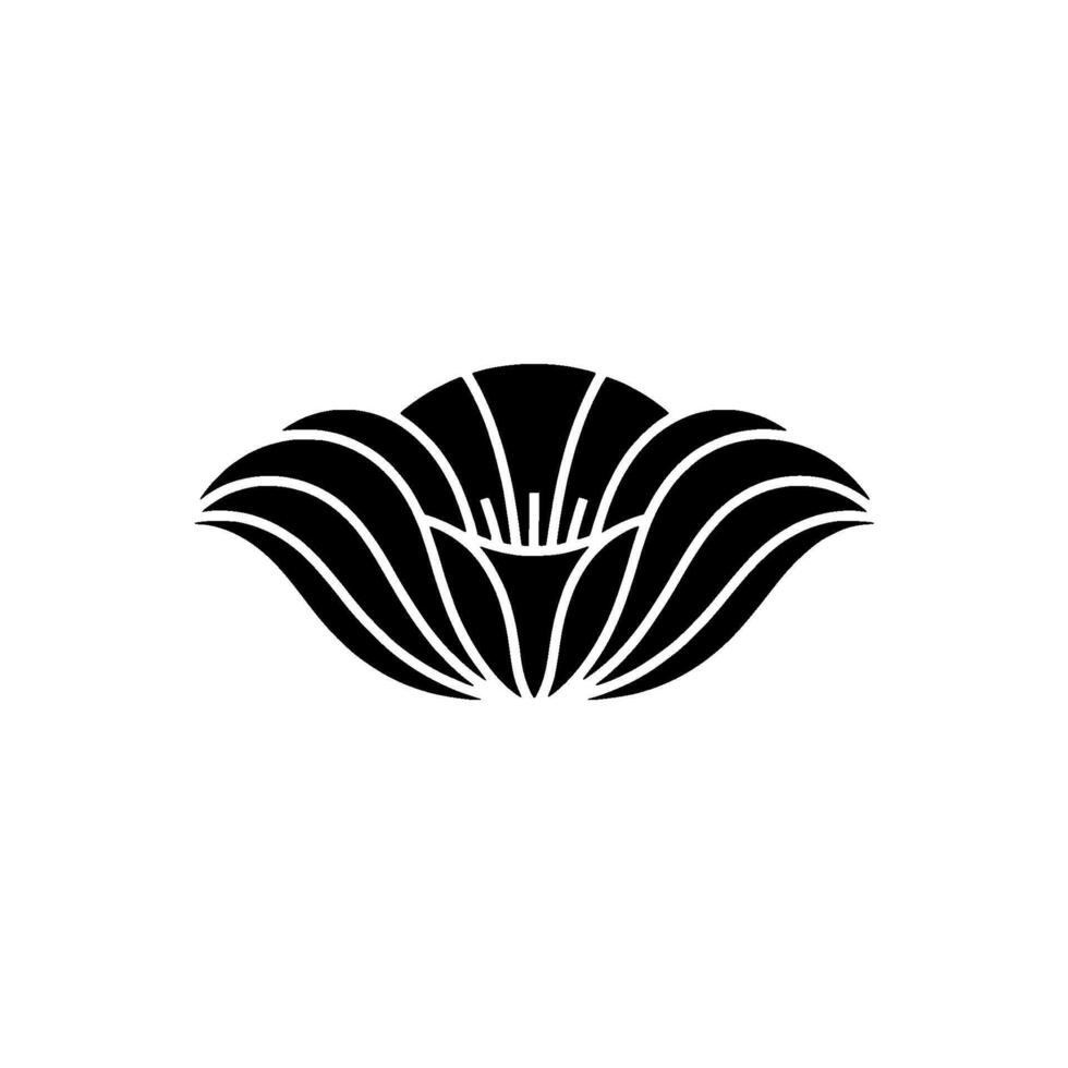 Minimalist Black Lotus Emblem, Elegant vector