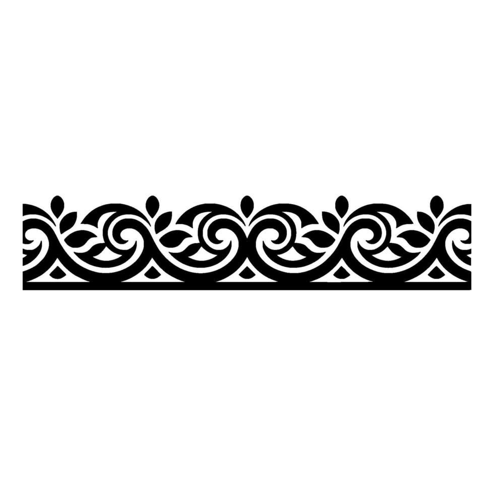 Intricate Black Ornamental Border, Vintage - Texture vector