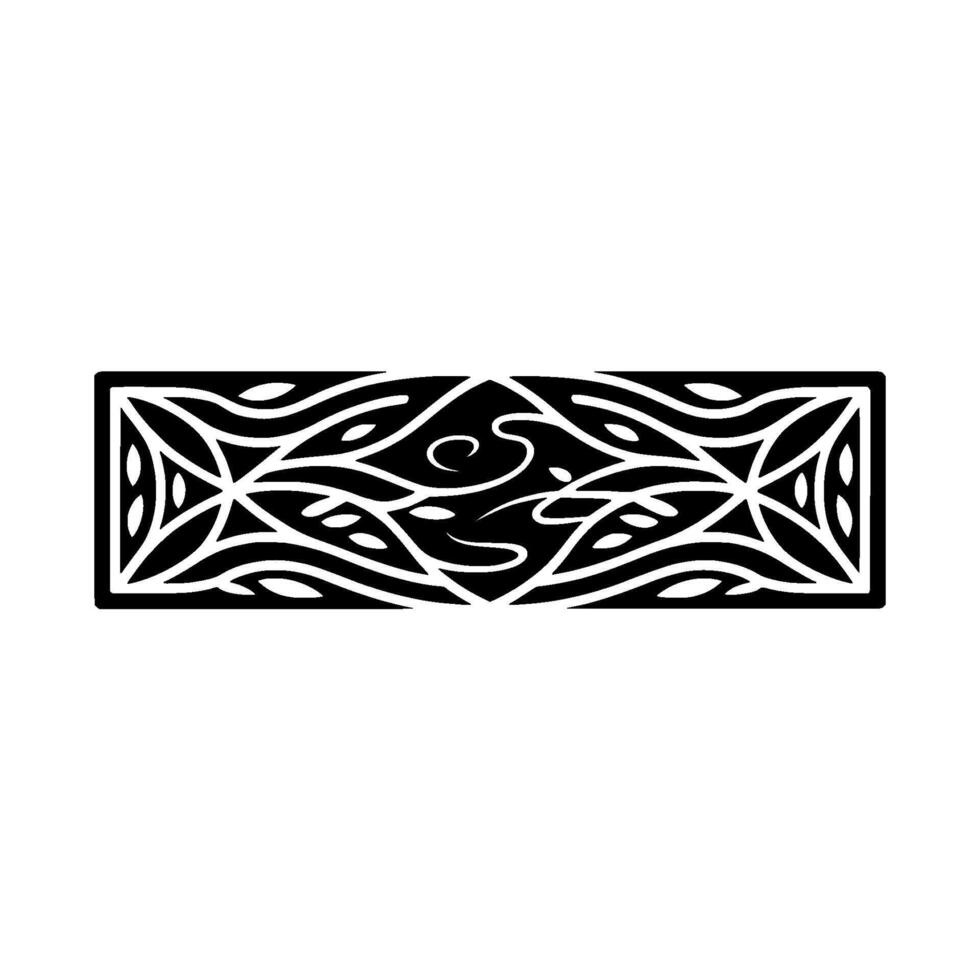 Art Nouveau Floral Border, Elegant, Black White vector