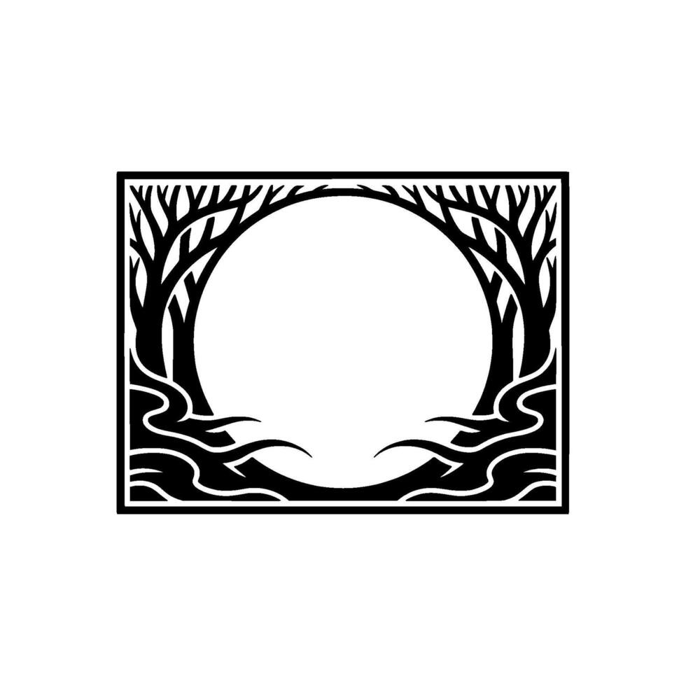 Ethereal Forest Frame, Symbolic Gateway vector