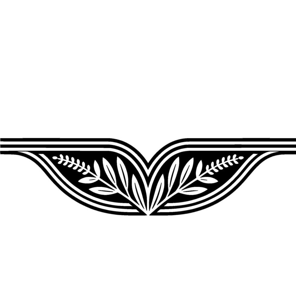 Elegant Botanical Ornament, Vintage Style Border, Laurel vector