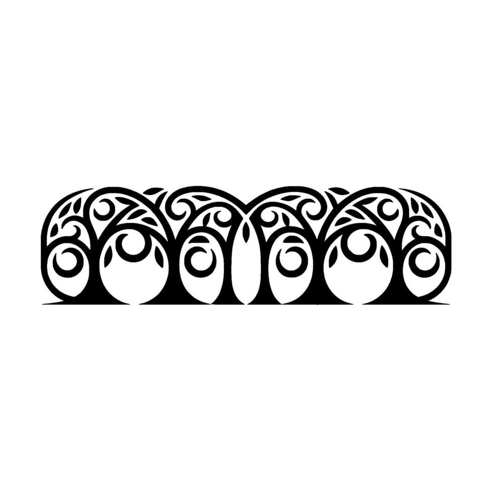 Intricate Tribal Border, Stylized Ornamentation - Ornament - Pattern vector