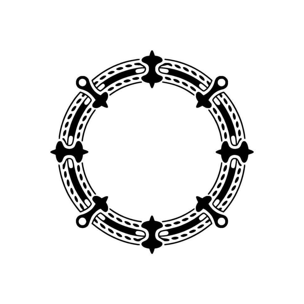 Ornamental Circular Frame, Vintage Style, Decorative Border vector