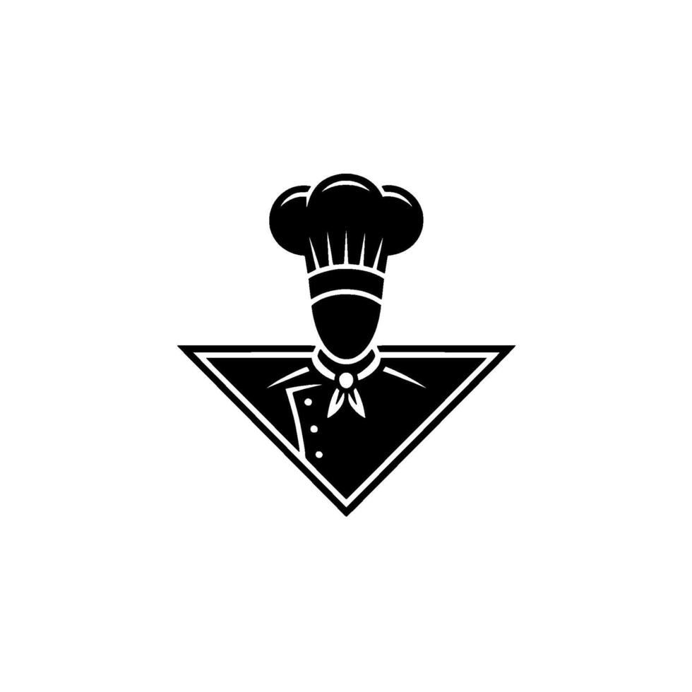 Culinary Vintage Chef Emblem, Minimalist vector