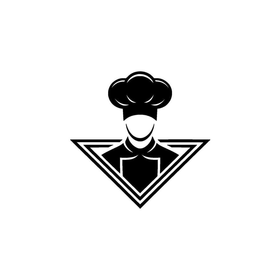 Culinary Silhouette Chef Emblem, Modern vector