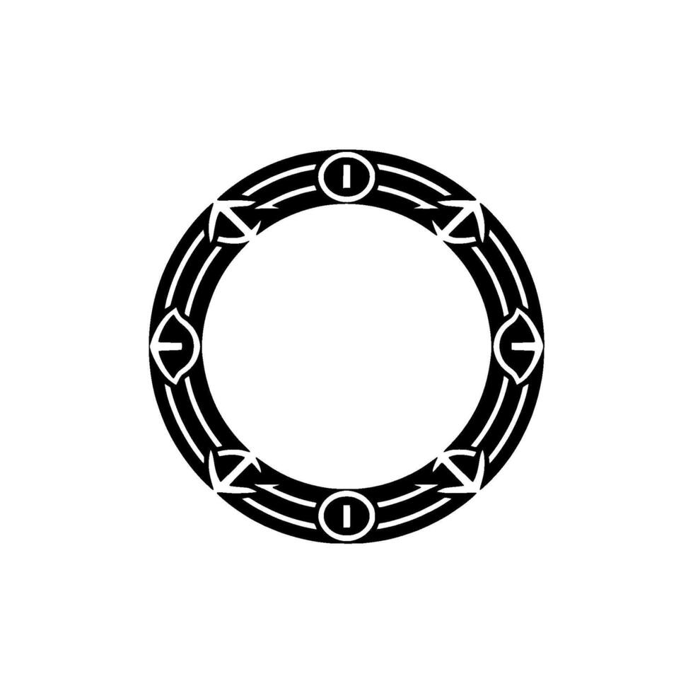 Geometric Portal, Minimalist Circle, Symbolic vector