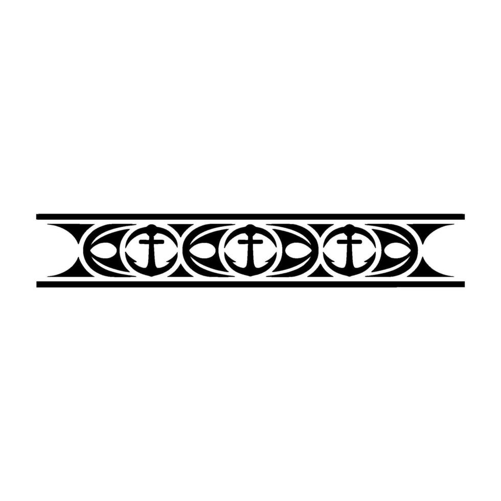 Stylized Nautical Border, Geometric, Vintage Aesthetic vector