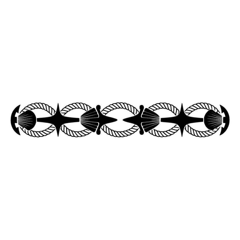 Nautical Motif, Circular Ropes, Minimalist vector