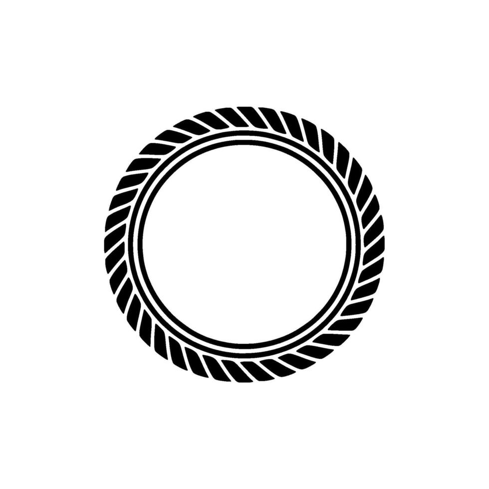 Circular Rope Motif, Minimalist, Symbolic Loop vector