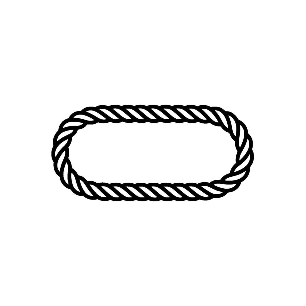 Minimalist Rope Outline, Modern Element vector