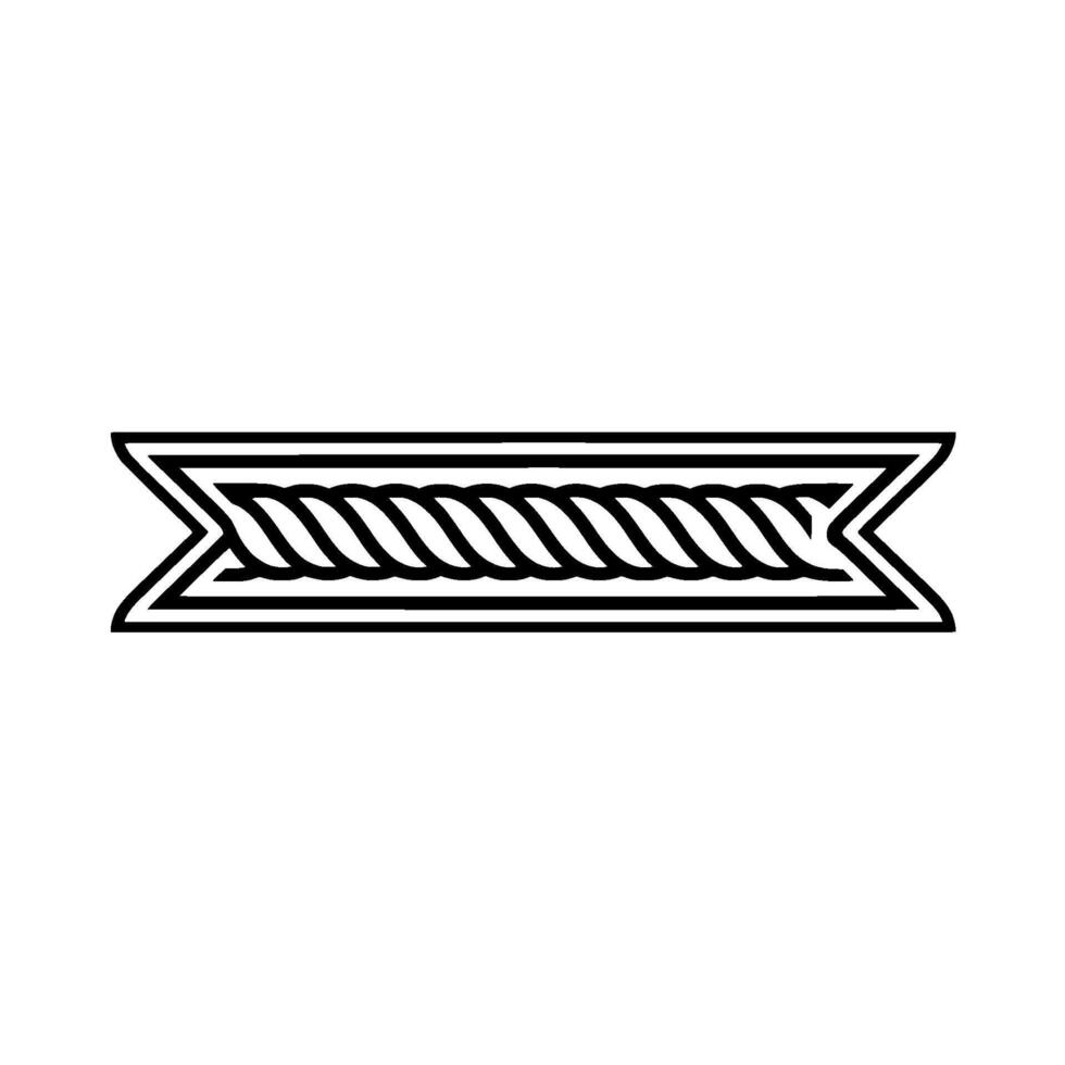 Linear Rope Border, Minimalist, Elegant Accent vector